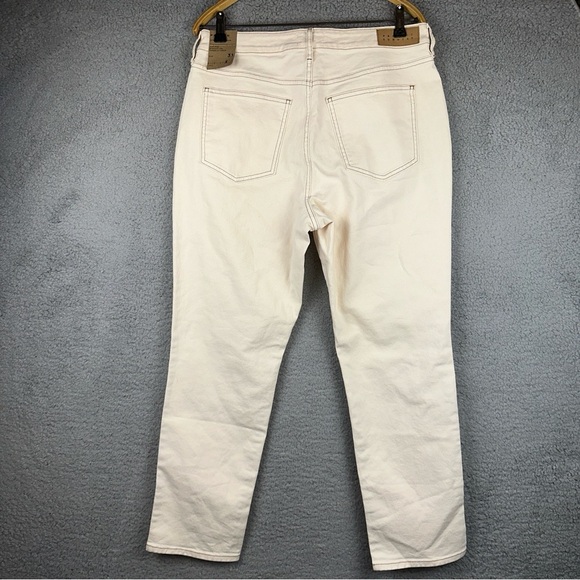 Pacsun Jeans Womens 31 Irish Cream Stretch Mom High Rise Straight Leg Denim NEW - Picture 4 of 8